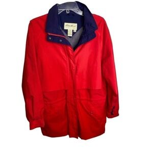Eddie Bauer Gore Tex Red Winter Parka Jacket Womens Size Medium